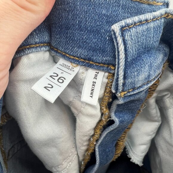 Loft The Skinny Raw Hem Split Ankle Jeans Women's 2 26 - Picture 8 of 9